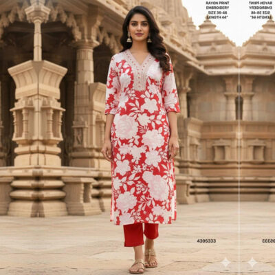 Designer Rayon Casual Wear Kurti Collection