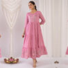 Floral Embroidered Cotton Anarkali Kurtis Collection